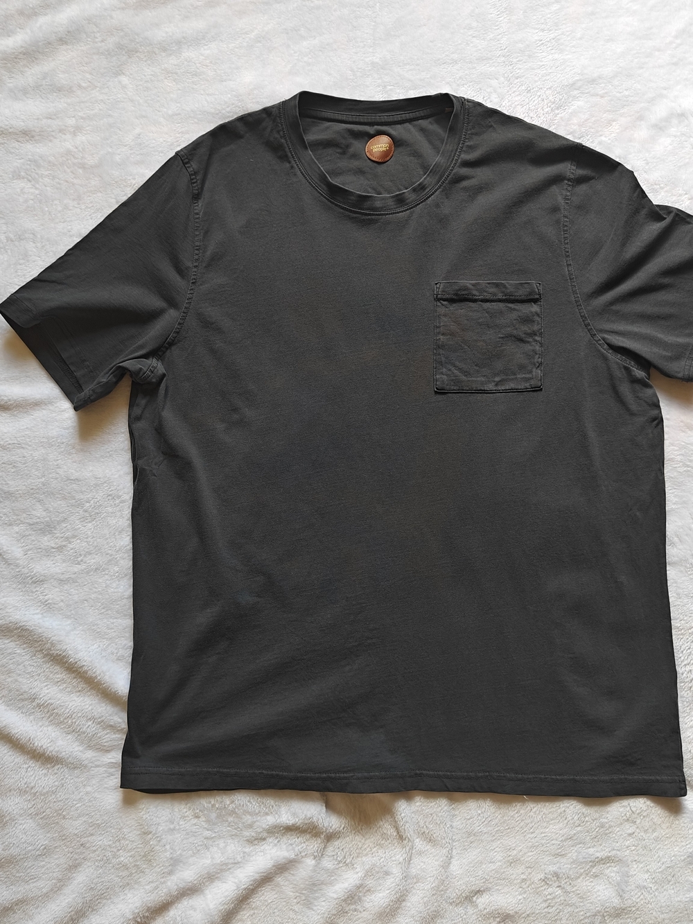 Common People Men's Gray XL Crew Neck Short Sleeve Pocket Cotton T-Shirt